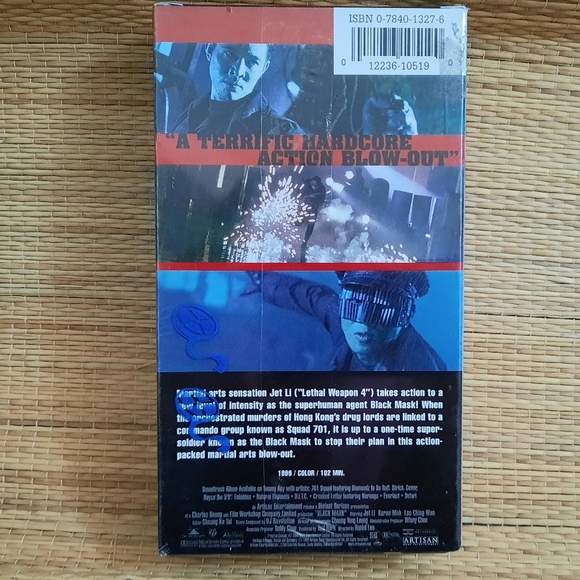Jet Li- Black Mask-VHS CASSETTE TAPE, NEW - Picture 2 of 4